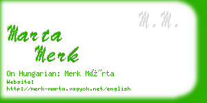 marta merk business card